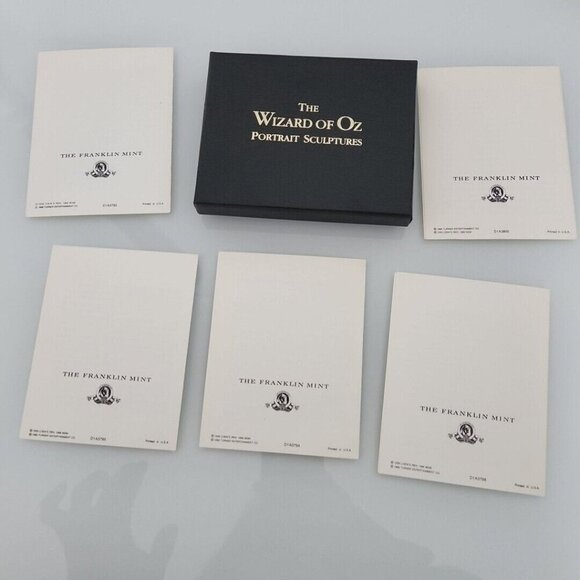 Franklin Mint Wizard of Oz 19 COA BOOKLETS CARDS Sculptures BOX Vintage 80s Rare - Picture 11 of 16